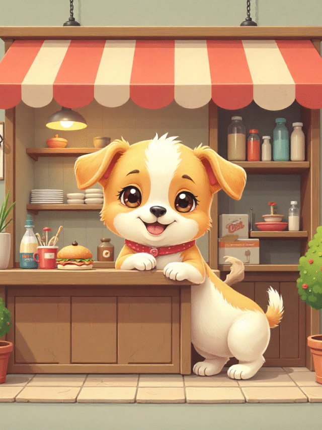 Tiny Puppy Opens His Own Café
