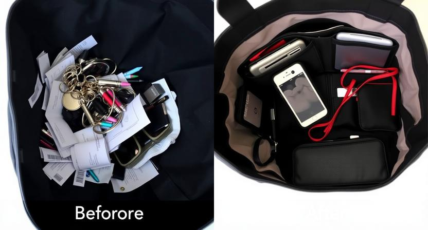 The "Before vs. After" Closet or Bag Interior Shot