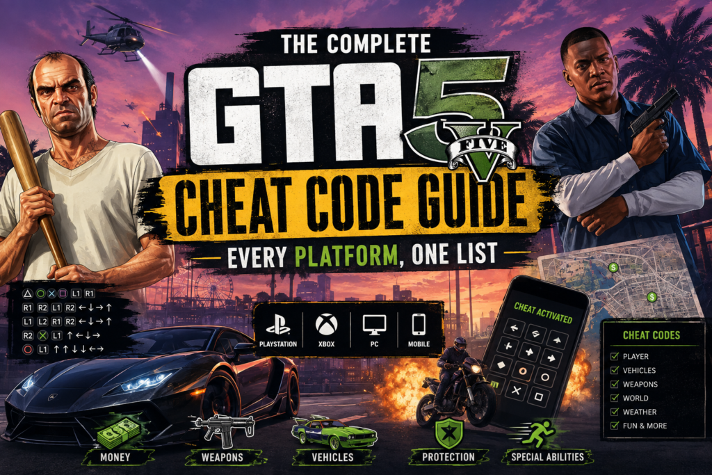 The Complete GTA 5 Cheat Code Guide: Every Platform, One List
